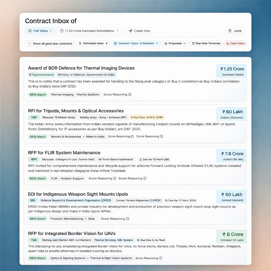 Opportunity Matching UI